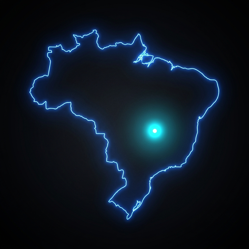 Mapa do Brasil demonstrando atuação da InfraOps a partir de Brasília